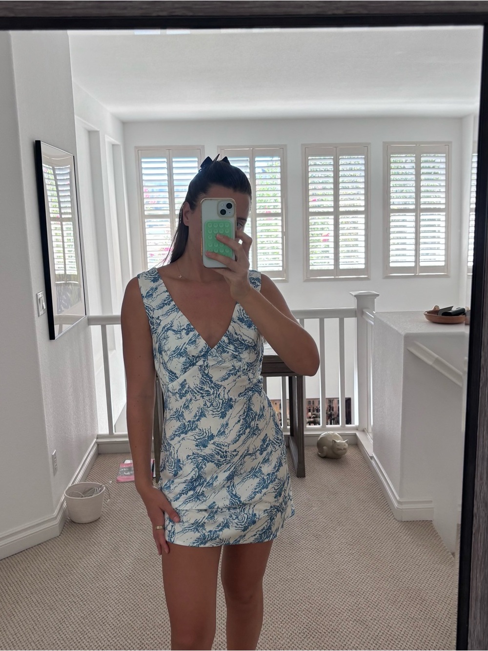 Lioness Blue & White Printed Mini Dress - Picture 2 of 6